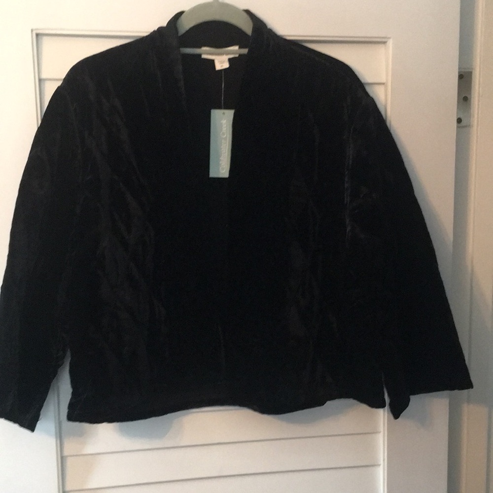 Cold water creek quilted velvet jacket